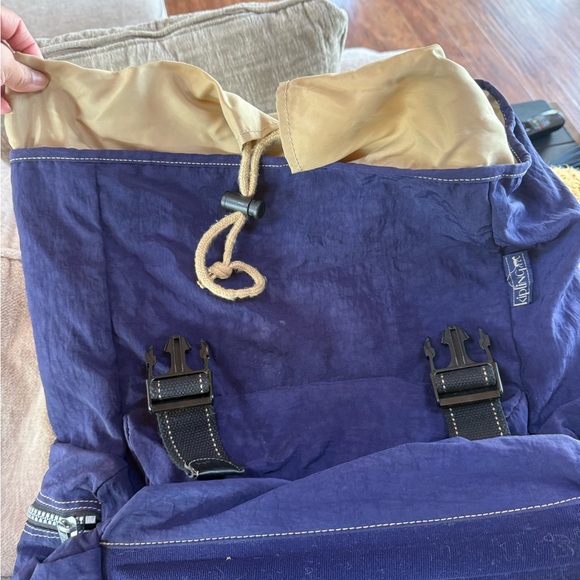 Kipling Sport Backpack in Deep Blue and Gold - Picture 6 of 7
